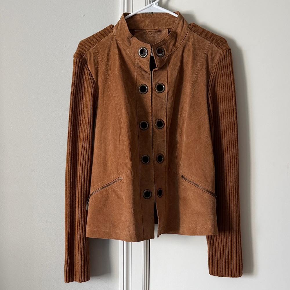 Live a Little Brown Suede and Knit Jacket